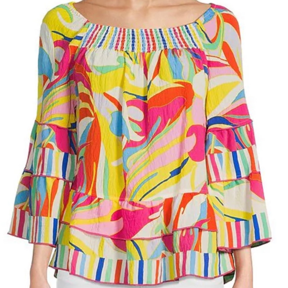 Barbie colors!! John Mark  abstract tunic